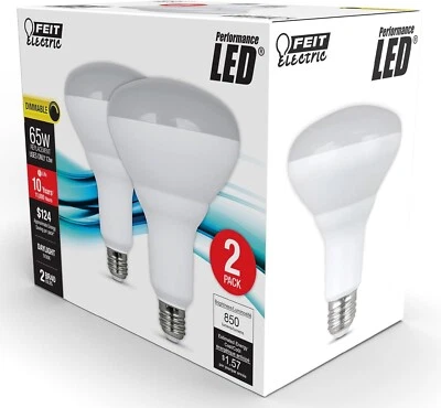 Feit Electric 65W Br40 2700K Dimmable Reflector Led Bulb 2Pk - Image 1 of 4