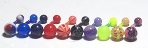 Sexy Anillo Fourchette Capucha Vertical Christina 10-14g 10mm Flexible UV BRILLO - Imagen 1 de 3