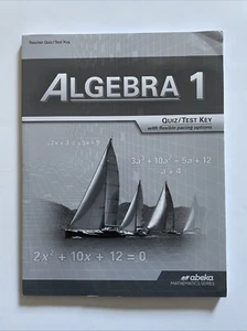 Abeka 9-10th Grade Homeschool Curriculum Algebra 1 Quiz/Test Key - Picture 1 of 8
