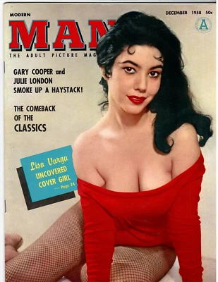 Men's Magazine MODERN MAN Dec. 1958 Lisa Varga, Marilyn Wesley, Donalda Jordan + Foto 1 de 3
