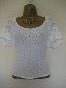 Sahara white lace top size Medium/Large - Picture 1 of 5