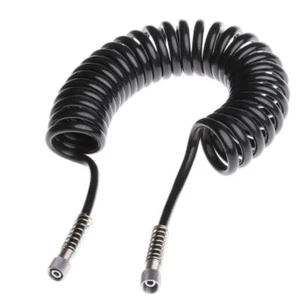 Black PU Recoil Air Hose Spring Tube for Compressor Air Tool Kink Resistant - Picture 1 of 8