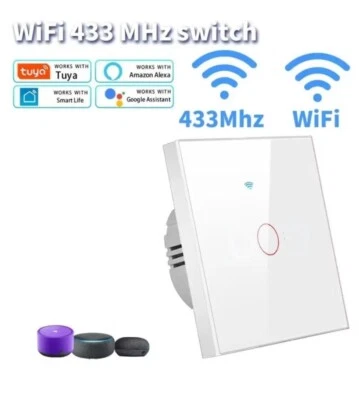 Tuya Smart WiFi Lichtschalter Glastouch Wifi und zusätzl. RF433 Smart Switch - Bild 1 von 3