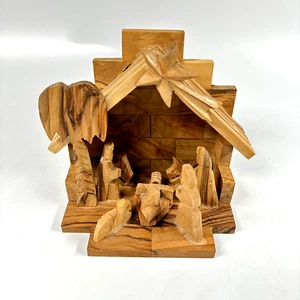 Krippe Made in the Holy Land Bethlehem aus Olivenholz handgeschnitzt - Bild 1 von 9