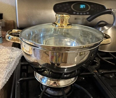 Command Performance Gold 18/10 Stainless 5Qt Bowl w/ Lid Cuisine Cookware New - Image 1 of 4