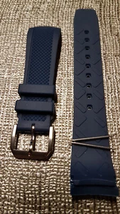 Kautschuk Uhrenarmband Modell Analusia-DSRG blau 22 mm - Bild 1 von 5