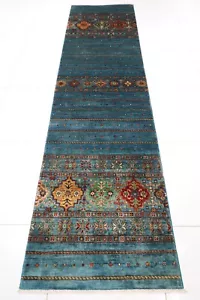 10 ft Oriental Hallway Tribal Runner Rug Afghan Hand Knotted Veg Dye Wool Rug - Picture 1 of 11