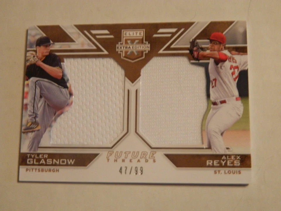 2017 Panini Elite Gold Dual Threads Jersey Card of Alex Reyes / Tyler Glasnow  - Image 1 of 1