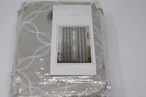 1 SINGLE PANEL GROMMET WINDOW CURTAIN 52" x 82" AMELIA SAND - Picture 1 of 3