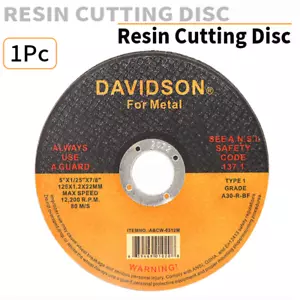 Disco de corte de resina de 125 mm Rueda de corte de metal Abrasivo Metal Herramienta de rejilla angular F - Imagen 1 de 8