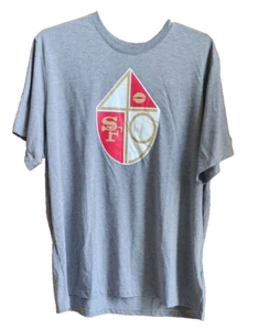 Nike Men's San Francisco 49ers Rewind Logo NFL T-Shirt Charcoal Heather 2XL - Picture 1 of 6