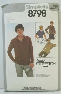 Maglione vintage Simplicity 8798 da uomo taglia O (40-44) lavorato a maglia non tagliato - Foto 1 di 9