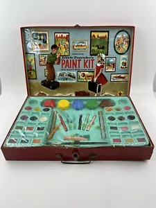 Transogram Vintage 1950’s Little Travelers Paint Kit Case Water Color NEW RARE - Picture 1 of 11
