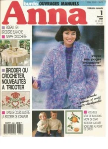 BURDA - ANNA N°01-1989 - RIDEAU BRODERIE BLANCHE / NAPPE CROCHETEE / SCHWALM - Picture 1 of 2