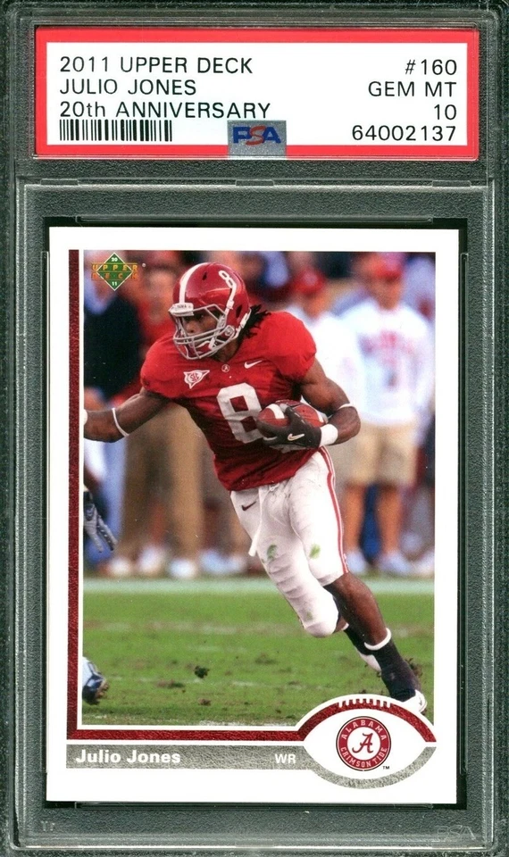 Julio Jones RC 2011 Upper Deck 20 aniversario #160 PSA 10 Roll Tide🏈🐘 | ATL Foto 1 de 1