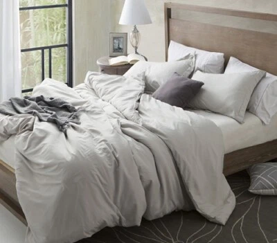 **Free Shipping 1000TC EgyptianCotton All Bedding Sets & Size(Silver Grey )Solid - Image 1 of 4