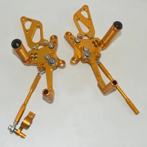 Gold Adjustable Rearset Footrests Shift Foot Pegs For DUCATI 848 1098 1198 R/S - Picture 1 of 8