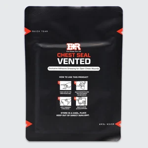 Ever Ready First Aid Vented Chest Seal 6.6” Adhesive Dressing Open Chest Wounds