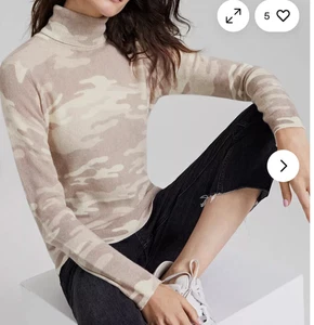 CHARTER CLUB M 100% CACHEMIR CAMUFLAJE SUÉTER CUELLO ALTO JERSEY PERLA TOPO Talla:M - Imagen 1 de 6