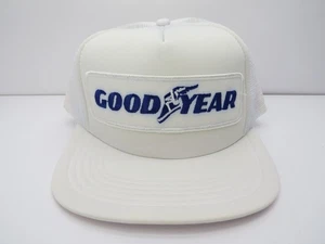 Goodyear Hat White Mesh Foam Snapback Patch Adjustable Canada Cap Trucker - Bild 1 von 16