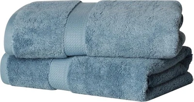 Superior Egyptian Cotton Pile Bath ﻿Bath Towel 2-Pack, Denim Blue  - Image 1 of 4