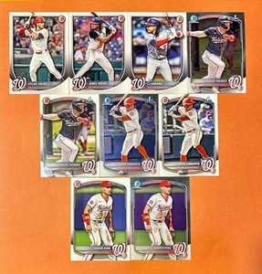WASHINGTON NATIONALS 2025 Bowman 9-Card BUNDLE (please read Description) - Picture 1 of 2