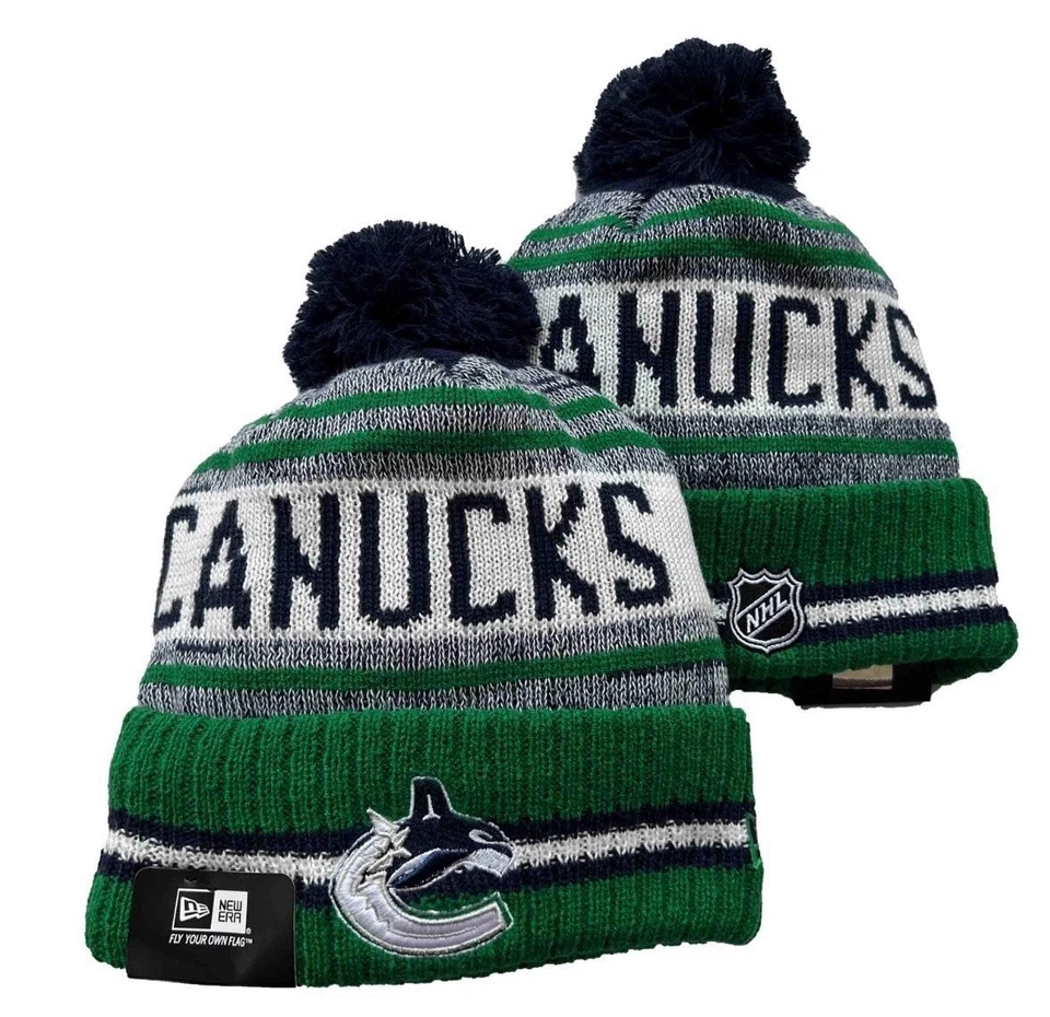 Auténtico gorro tejido forrado de lana New Era VANCOUVER CANUCKS NHL Tuque envío gratuito Foto 1 de 1