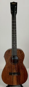 Kala Curly Mango Baritone Acoustic-Electric Ukulele - Natural -Broken Tuning Peg - Picture 1 of 9