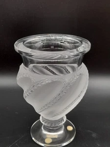 Lalique France Ermenonville Vase satiniert 15 cm Kristallglas Glas - Bild 1 von 10