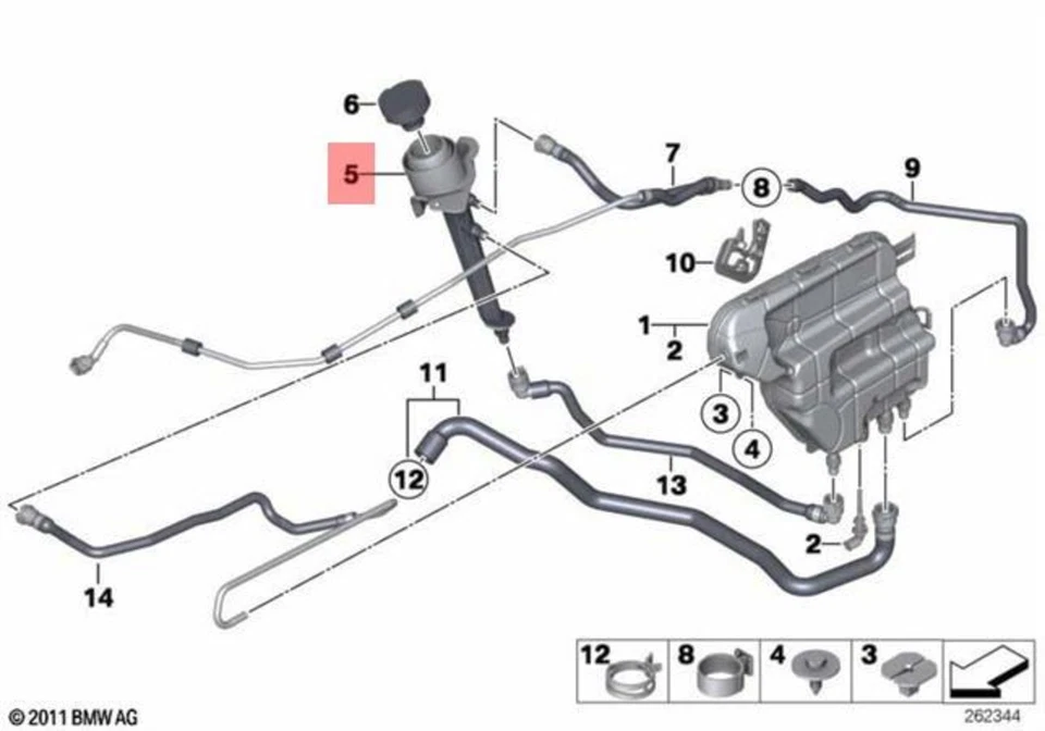 Genuine BMW Alpina M5 M6 B6 B7 B7L B7LX B7X F01 F02 F06 Filler Neck 17137591692 - Image 1 of 1