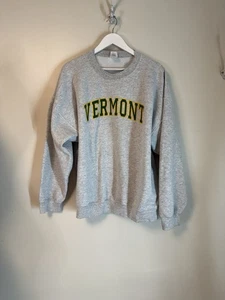 VERMONT SPELLOUT CREW NECK GILDAN SWEATSHIRT XXL VINTAGE 90’s CATAMOUNTS - Picture 1 of 5