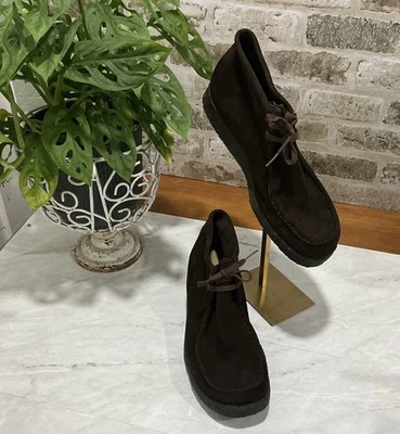 Botas JCrew masculinas de camurça Moc-Toe Chukka tornozelo alto JR10019 7800BRO novas sem etiqueta P:9 - Imagem 1 de 4