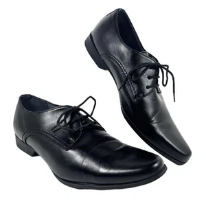 Giorgio Langley poliert schwarz Schnürschuhe formell Leder gefüttert spitz UK 12 - Bild 1 von 14