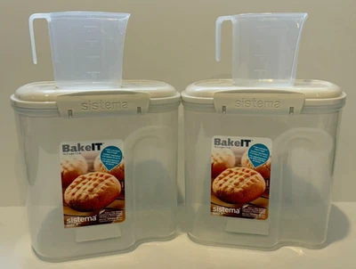 2 Pack - Sistema 2.4 L Klip it Container Bake It Phthalate BPA Free New Zealand