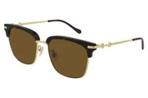 Authentische Gucci Sonnenbrille GG0918S 002 Havanna/Gold Vollrand brauner Farbverlauf 56 mm - Bild 1 von 4