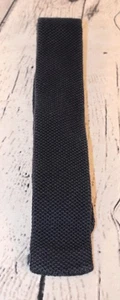 Vintage Calvin Klein 100% Cotton Mesh Square Tip Skinny 42" x 2" Men's Neck Tie - Picture 1 of 5