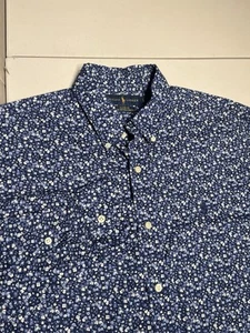 Polo Ralph Lauren Shirt Men’s Large Classic Floral Blue Button Up Cotton Preppy - Picture 1 of 9