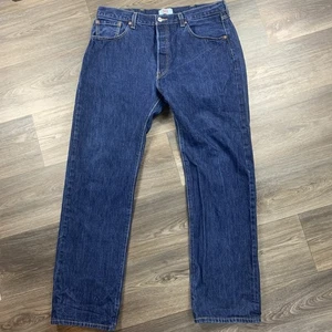 Levis Jeans Herren 38x34 Blau Denim Dark Wash 501 Button Fly Straight Mid Rise - Bild 1 von 8