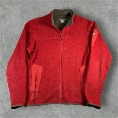 Arc'teryx Sweater Mens Medium Red Covert Cardigan Zip Fleece Polartec Jacket - Image 1 of 4