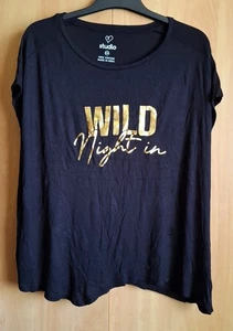 Lovely Black Sleep/Lounge T-Shirt Size 20/22 - Picture 1 of 10