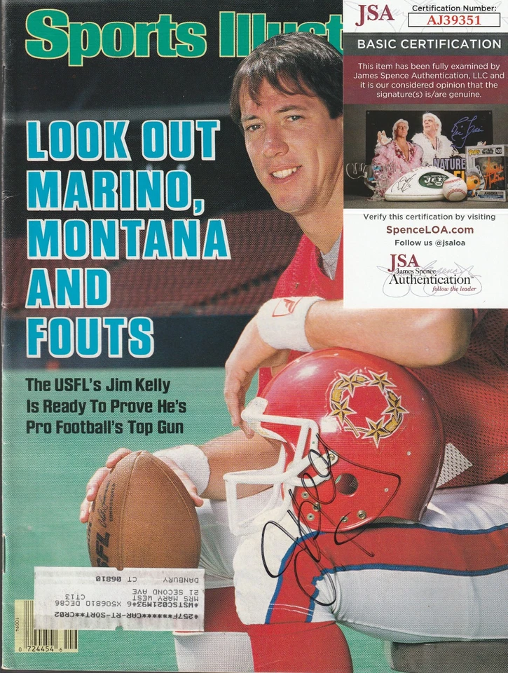 Jim Kelly Signed July 21 1986 Sports Illustrated Magazine Autographed Bills JSA - Image 1 of 1