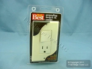 DoItBest by Leviton 5678-A Almond Decorator Rocker Switch 15A Outlet Receptacle - Picture 1 of 5