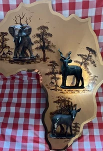 Arte de pared Gastone cobre grande 3D hermosos animales africanos elefante ciervo LEER - Imagen 1 de 24