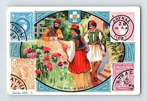 Estampillas postales de Grecia de la década de 1910 sin publicar 2,75" x 4,25" - Imagen 1 de 2