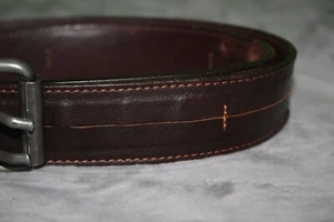 TED BAKER Men's 38 Brown Split Leather Belt - Picture 1 of 10