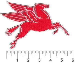 Mobil Pegasus patch badge 6" gasoline motor oil service station hot rod LEFT - Picture 1 of 1