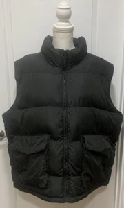 St Johns Bay Men’s XXL Black Puffer Winter Vest Jacket Full Zip - Picture 1 of 4