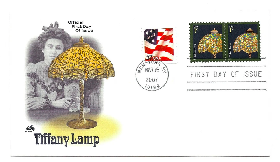 3749 1c Tiffany Lamp, 2007, ArtCraft FDC - Image 1 of 1
