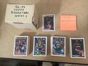 Juego de 2 series parciales de baloncesto Topps 1992-93 - 199-396 - sin Shaquille O'Neal RC - Imagen 1 de 7