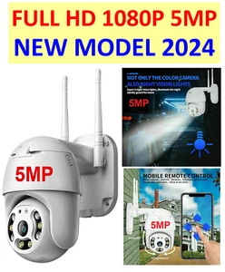 TELECAMERA ESTERNA FULL HD 1080P 5MP 2024 WIRELESS IP PTZ VIDEOSORVEGLIANZA WIFI - Foto 1 di 9